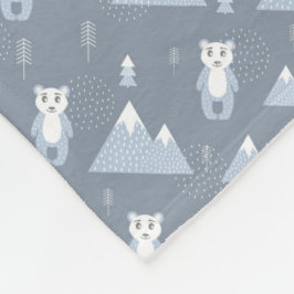 Waldbären, Berge, Bäume und Pfeile Fleec Fleecedecke