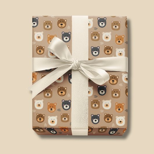 Waldbären niedliche Kinder Geschenkpapier
