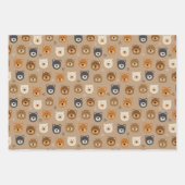 Waldbären niedliche Kinder Geschenkpapier Set (Vorderseite 2)