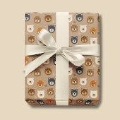 Waldbären niedliche Kinder Geschenkpapier Set