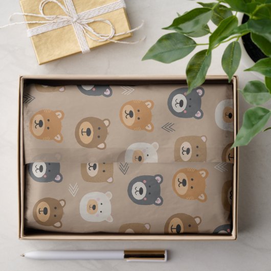 Waldbären niedliche Kinder Seidenpapier (Geschenk)