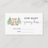 Waldbären schätzen, wie viele Gummibären Begleitkarte (Vorderseite)