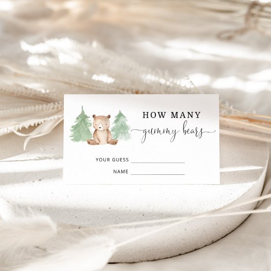 Waldbären schätzen, wie viele Gummibären Begleitkarte
