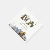 Waldbärenabenteuer Moss Green Oh Boy Serviette (Ecke)