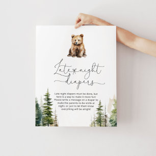 Waldbärenbär, wie groß das Bauchspiel der Mama ist Poster