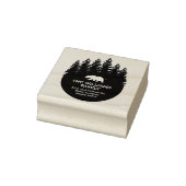 Waldbärenfamilie Rücksendeadresse Gummistempel (Stempel)