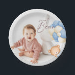 Waldbärenjunge 1. Geburtstag Party Pastel Foto Pappteller<br><div class="desc">Waldbärenjunge 1. Geburtstag Party Pastel Foto Papier Teller</div>