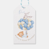 Waldbärenjunge 1. Geburtstag Party Pastel Geschenkanhänger (Rückseite)