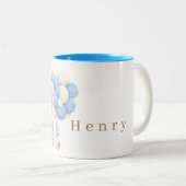 Waldbärenjunge 1. Geburtstag Party Pastel Zweifarbige Tasse (VorderseiteRechts)