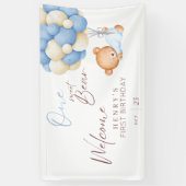 Waldbärenjunge 1. Geburtstags-Party Banner (Vertikal)