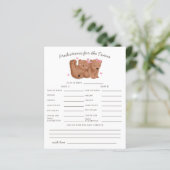 Waldbärenkarte Twin Girls Predictions & Advice Car (Stehend Vorderseite)