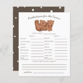 Waldbärenkarte: Vorhersagen und Ratschläge (Vorne/Hinten)