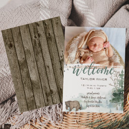 Waldbärenkünstlerin Foto Geburtsankündigung Ankündigung