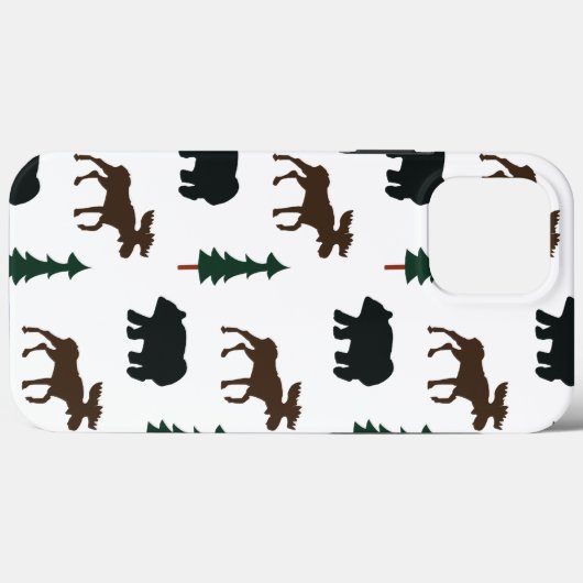 Waldbärenmuster Rustikale Baumart Natur Case-Mate iPhone Hülle (Rückseite (Horizontal))