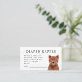 Waldbärentaucher-Raffelschein Begleitkarte (Stehend Vorderseite)