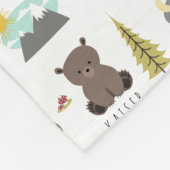 Waldbärn-Muster-Fleece-Decke Fleecedecke (Ecke)