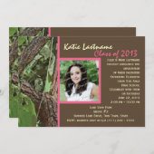 Waldbaum-Abschluss Einladung (Vorne/Hinten)