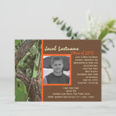 Waldbaum-Abschluss Einladung (Stehend Vorderseite)