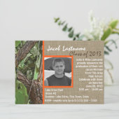 Waldbaum-Abschluss Einladung (Stehend Vorderseite)