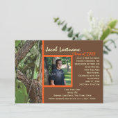 Waldbaum Abschluss Foto Einladung (Stehend Vorderseite)