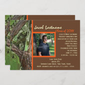 Waldbaum Abschluss Foto Einladung (Vorne/Hinten)