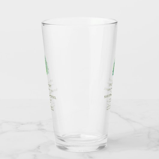 Waldbaum-Blume Moderne, einfache Hochzeit Glas (Links)