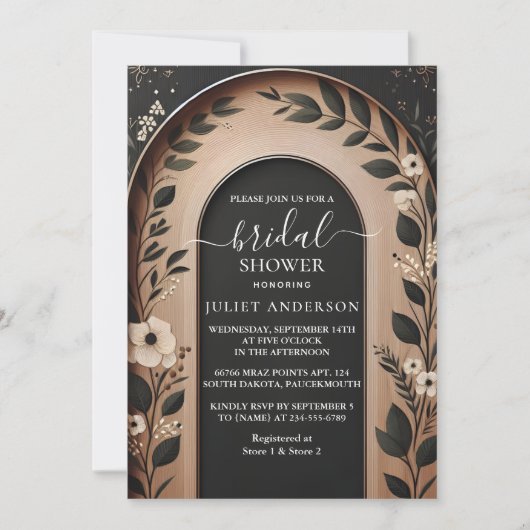 Waldbaum Rustikaler Stallbaum Brautparty Einladung (Vorderseite)