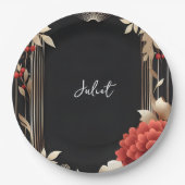 Waldbaum Rustikaler Stallbaum Brautparty Pappteller (Vorderseite)