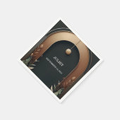 Waldbaum Rustikaler Stallbaum Brautparty Serviette (Ecke)