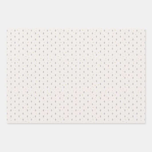 Waldbaum und Sterne Geschenkpapier Set (Vorderseite 3)
