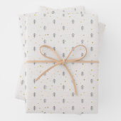 Waldbaum und Sterne Geschenkpapier Set (Beispiel)