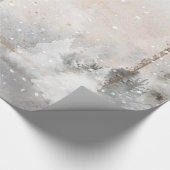 Waldbaum Waldlandschnee Geschenkpapier (Ecke)