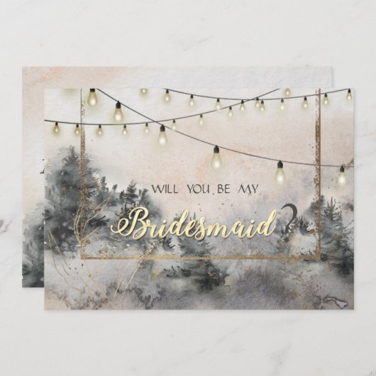 Waldbaum Waldsaunenleuchten Einladung (Vorne/Hinten)