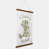 Waldbaumbäume Kleintiere Babydusche Ta Wandteppich Mit Holzrahmen (Gewinkelt)