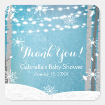 Waldbäume Birkenbäume Babyduschaufkleber