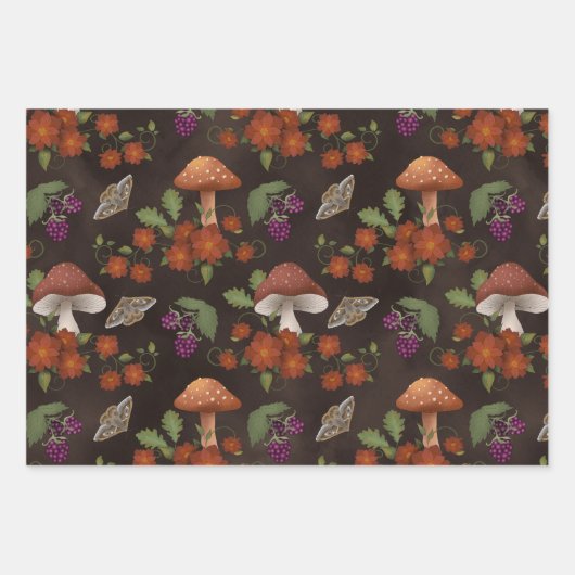 Waldbäume im Herbst Geschenkpapier Set (Vorderseite 3)