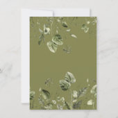 Waldbäume Kleintiere Babydusche Einladung (Rückseite)