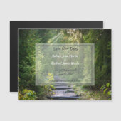 Waldbäume nach Maß Rettete unser Datum Magnetkarte (Vorne/Hinten)