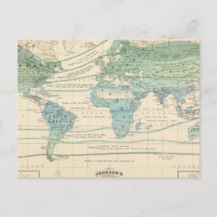 Waldbäume, nützliche Pflanze und Mineralien Postkarte