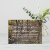 Waldbaume Rustikale Hochzeitseinladungen Einladung (Stehend Vorderseite)