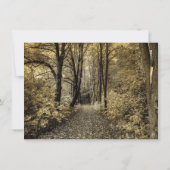 Waldbaume Rustikale Hochzeitseinladungen Einladung (Rückseite)