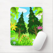 Waldbäume und Blume Mousepad (Mit Mouse)