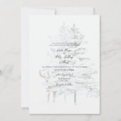 Waldbäume und Hirschhochzeiten Einladung (Vorderseite)