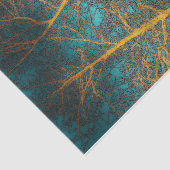 Waldbaumen Aquamarine Sky Winter Wald Negative Seidenpapier (Ausschnitt)