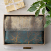 Waldbaumen Aquamarine Sky Winter Wald Negative Seidenpapier (Geschenk)