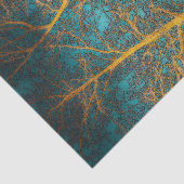 Waldbaumen Aquamarine Sky Winter Wald Negative Seidenpapier (Ausschnitt)
