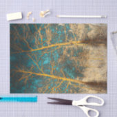 Waldbaumen Aquamarine Sky Winter Wald Negative Seidenpapier (Handwerk)