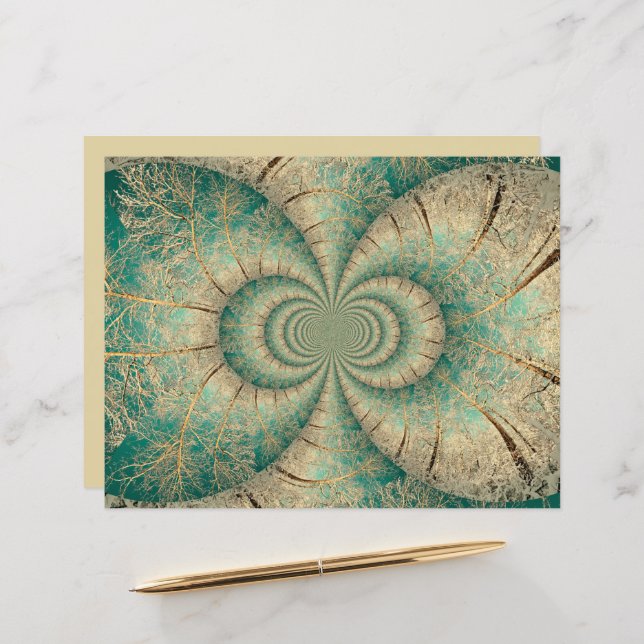 Waldbaumen Grünbrauner Winterwald (Vorderseite/Rückseite Beispiel)