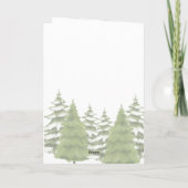 Waldbaumen Hochweihnachtsfest Personalisiert Feiertagskarte (Rückseite)