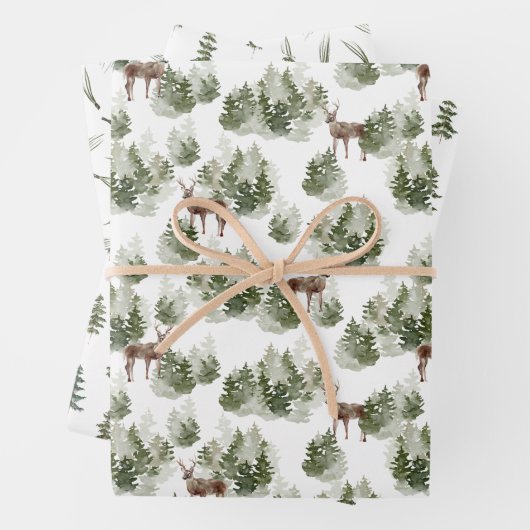 Waldbaumen Hochzeitsgeschenkpapier-Blätter Geschenkpapier Set (Beispiel)